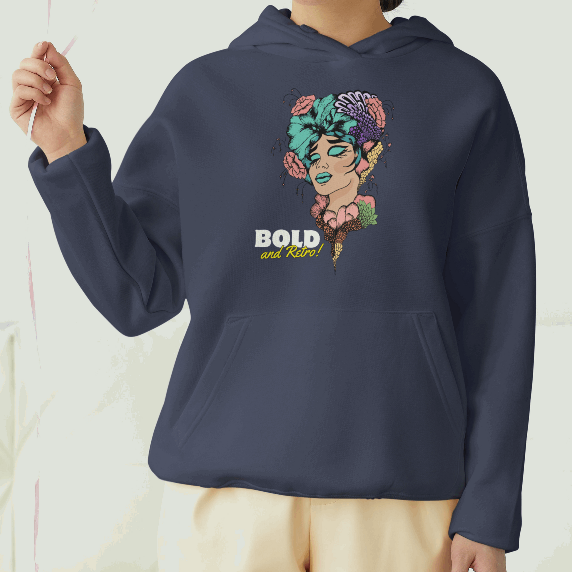 Bold & Retro Front Printed Unisex Hoodie