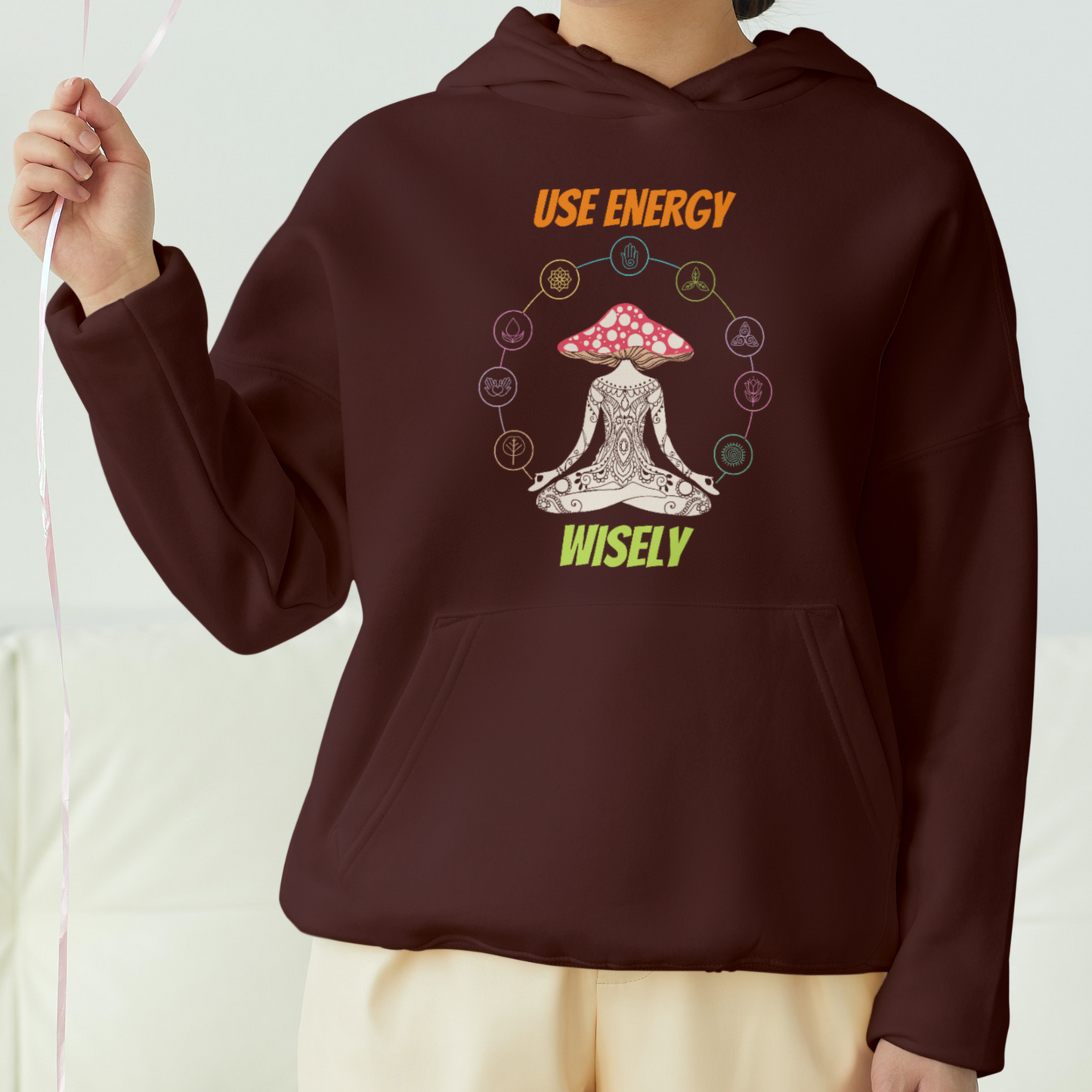 Use Energy Wisely Front Printed Unisex Hoodie