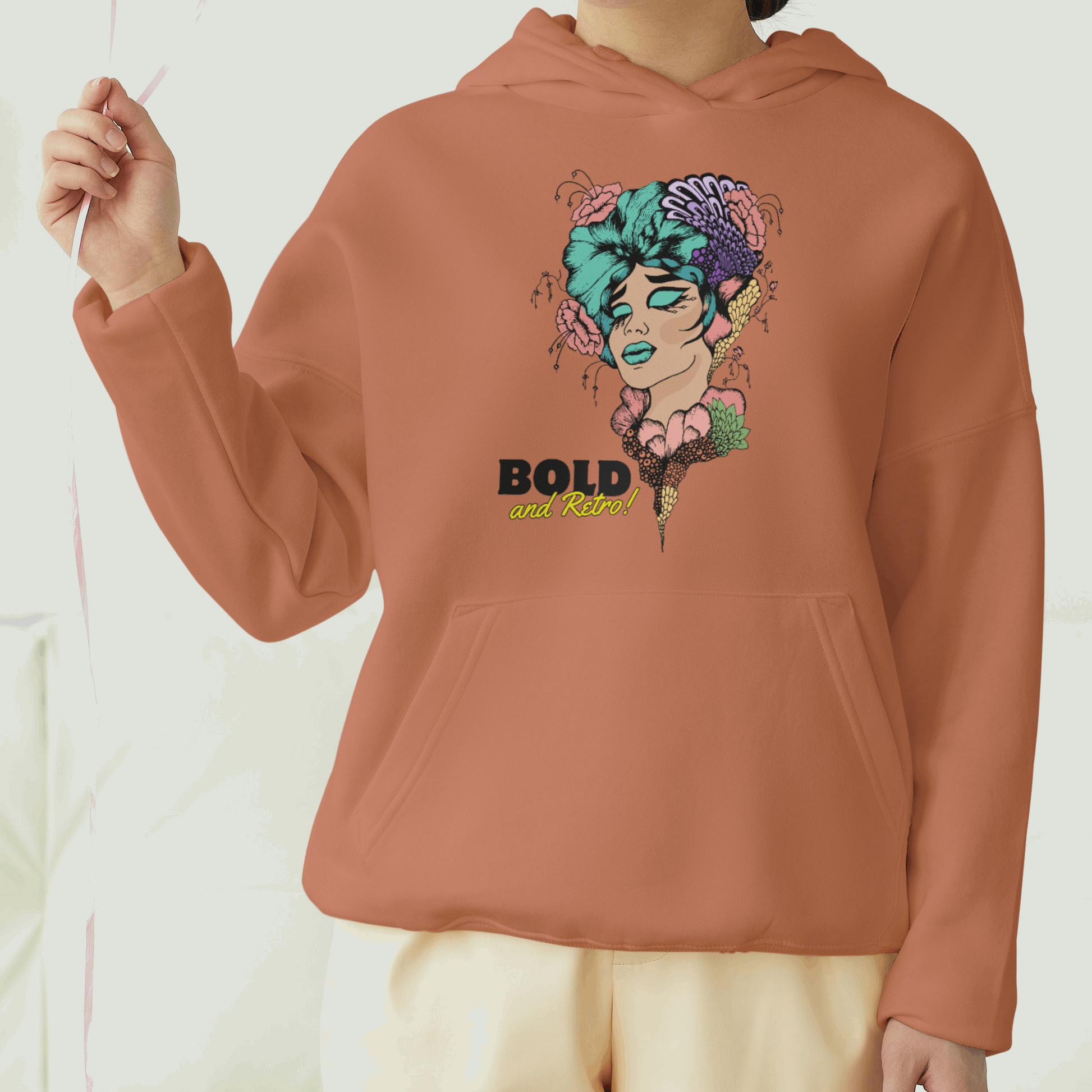 Bold & Retro Front Printed Unisex Hoodie