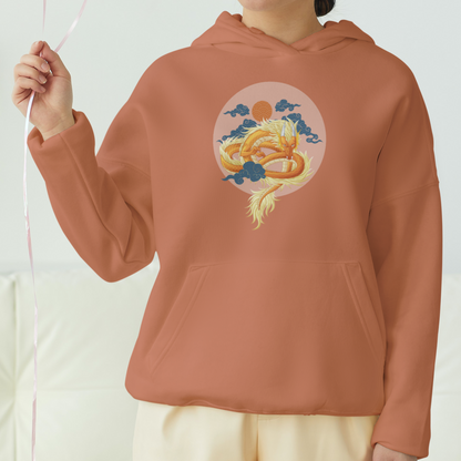 Japanese Dragon Front Printed Unisex Hoodie