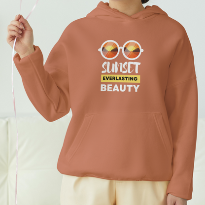 Sunset Everlasting Beauty Front Printed Unisex Hoodie