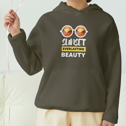 Sunset Everlasting Beauty Front Printed Unisex Hoodie