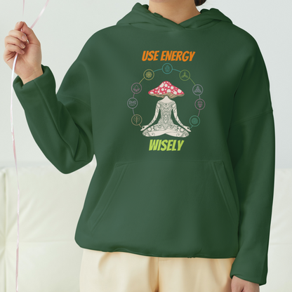 Use Energy Wisely Front Printed Unisex Hoodie