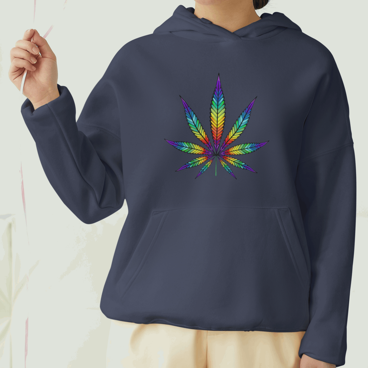 Colorful Leaves Front Printed Unisex Hoodie