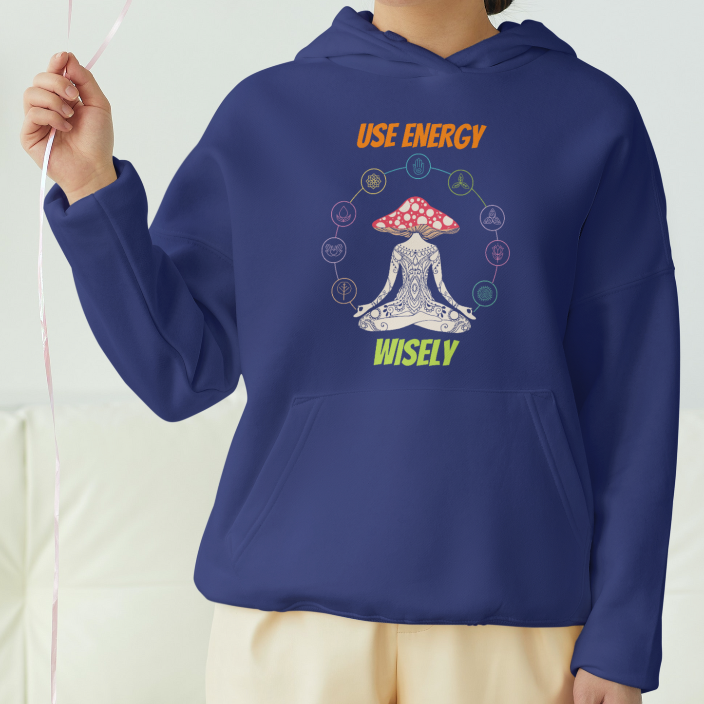 Use Energy Wisely Front Printed Unisex Hoodie