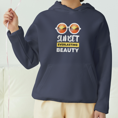 Sunset Everlasting Beauty Front Printed Unisex Hoodie