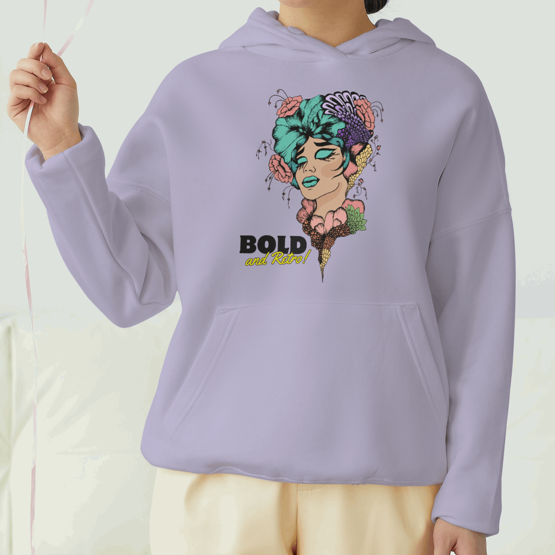 Bold & Retro Front Printed Unisex Hoodie