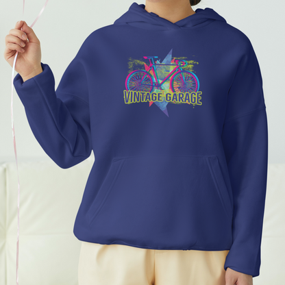 Vintage Garage Front Printed Unisex Hoodie