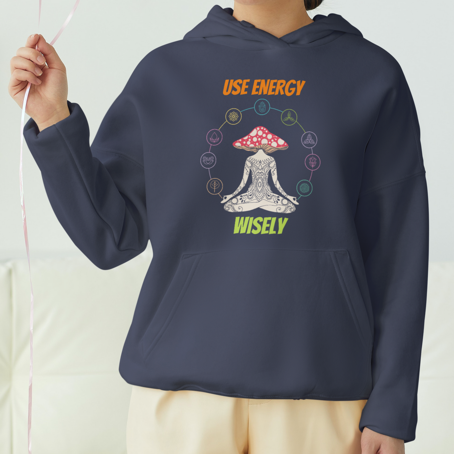 Use Energy Wisely Front Printed Unisex Hoodie