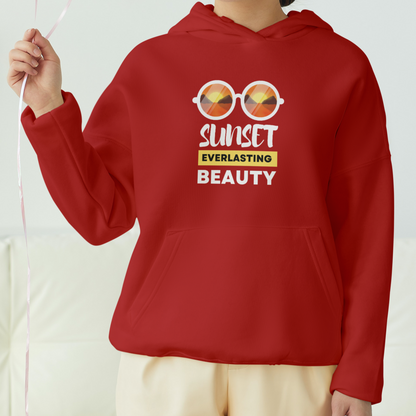 Sunset Everlasting Beauty Front Printed Unisex Hoodie