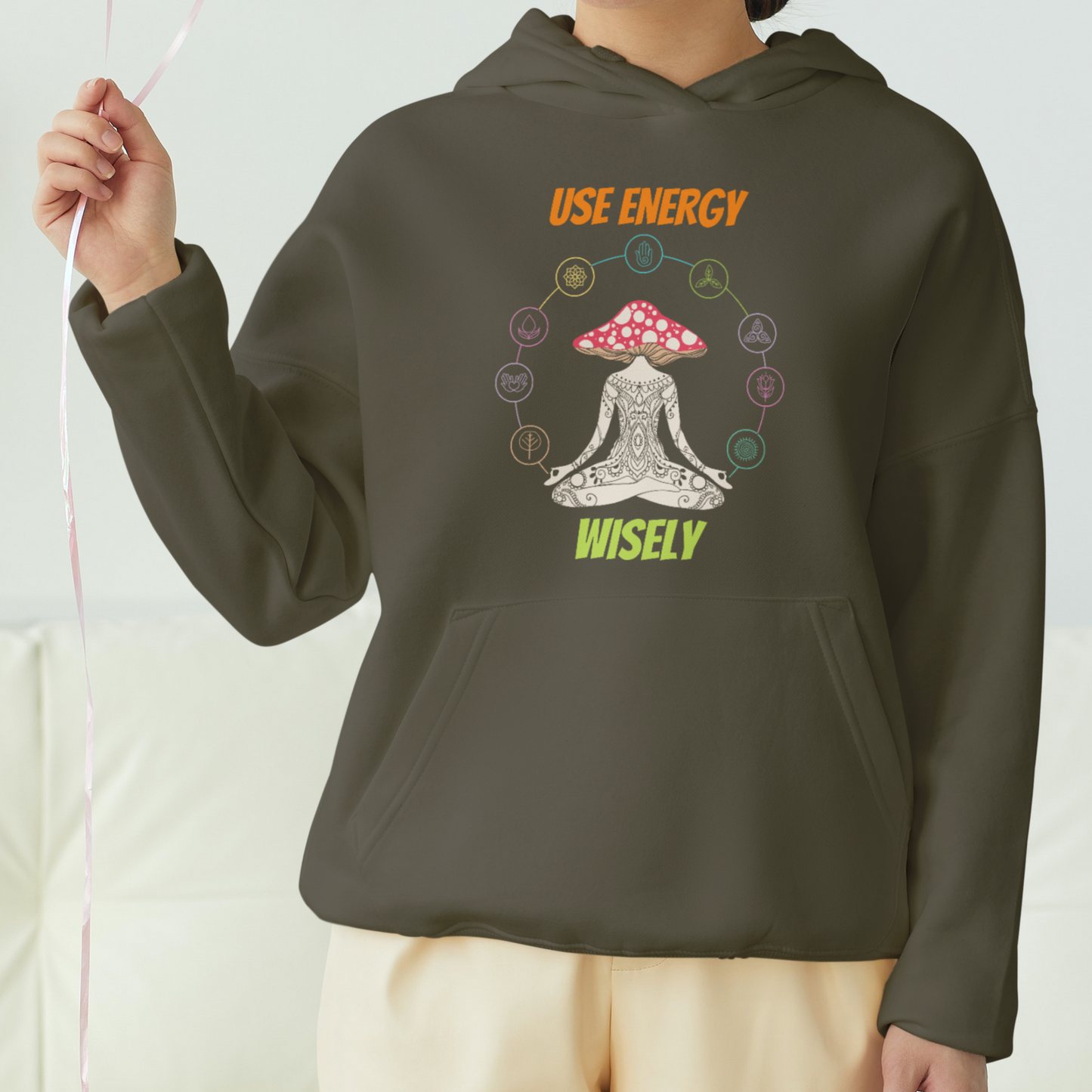 Use Energy Wisely Front Printed Unisex Hoodie