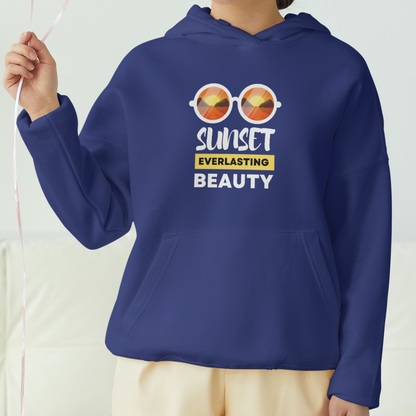 Sunset Everlasting Beauty Front Printed Unisex Hoodie