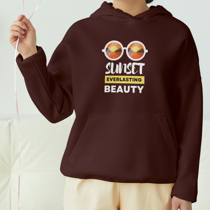 Sunset Everlasting Beauty Front Printed Unisex Hoodie