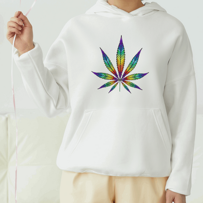 Colorful Leaves Front Printed Unisex Hoodie