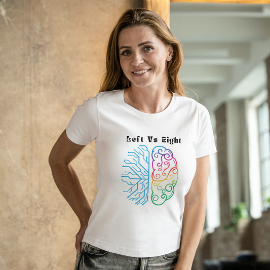 Left Vs Right Brain Half Sleeves T-Shirt